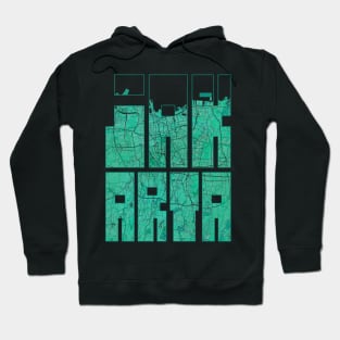 Jakarta, Indonesia City Map Typography - Watercolor Hoodie